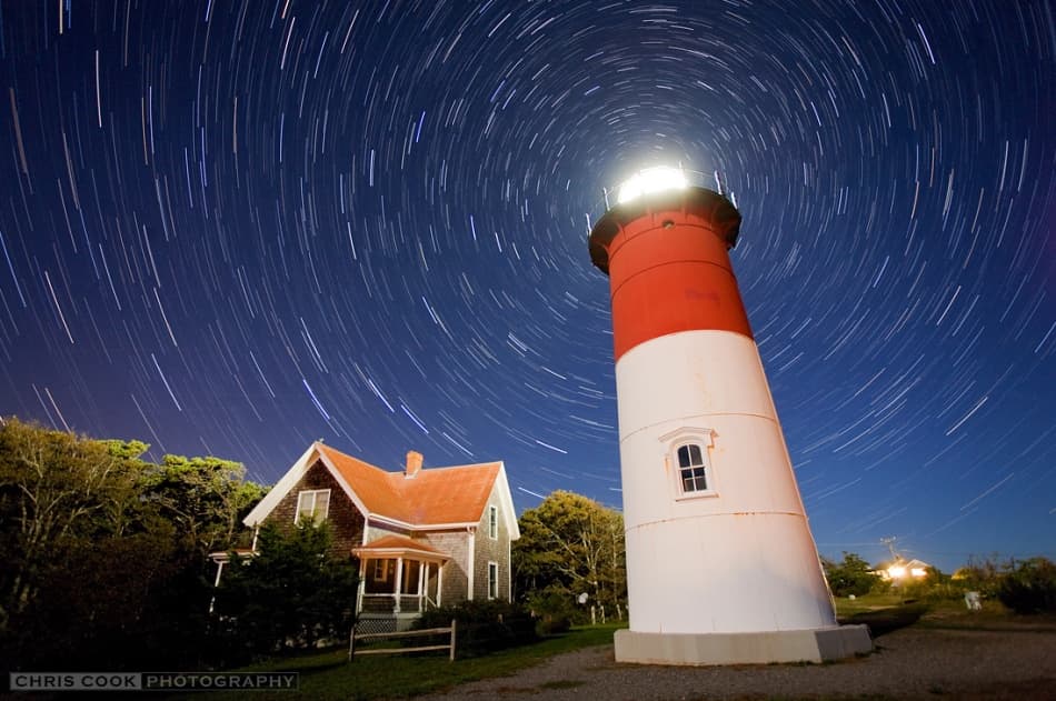 APOD: Nauset Light Star Trails - October 10, 2012