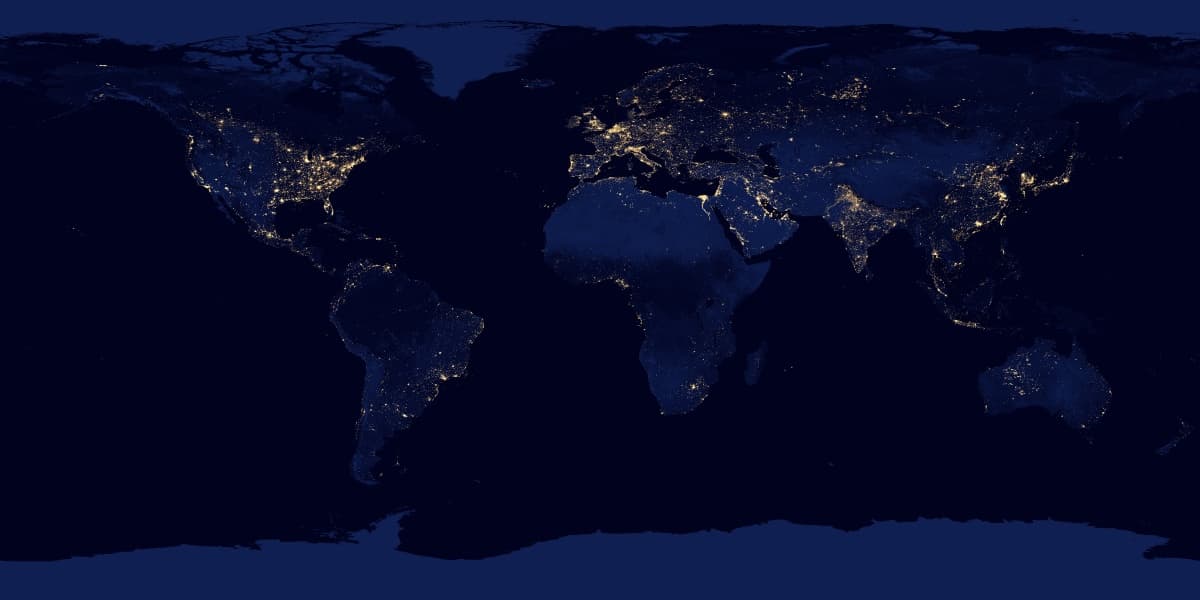 APOD: Earth at Night - December 7, 2012