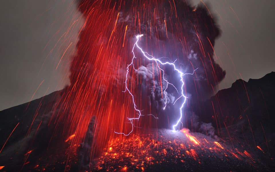 APOD: Sakurajima Volcano with Lightning - March 11, 2013
