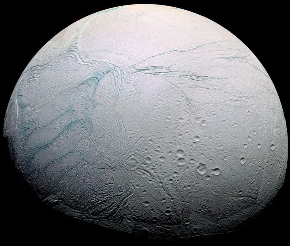 APOD: Fresh Tiger Stripes on Saturn's Enceladus - April 6, 2014
