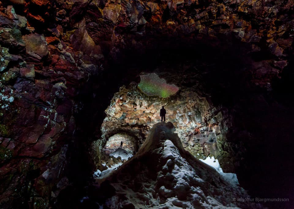 APOD: Cave with Aurora Skylight - July 22, 2014