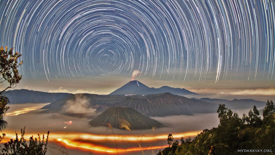 APOD: Star Trails Over Indonesia - August 18, 2014