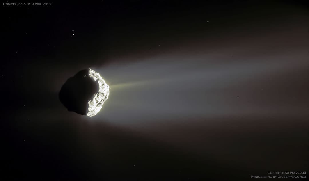 APOD: Comet Churyumov Gerasimenko in Crescent - April 29, 2015