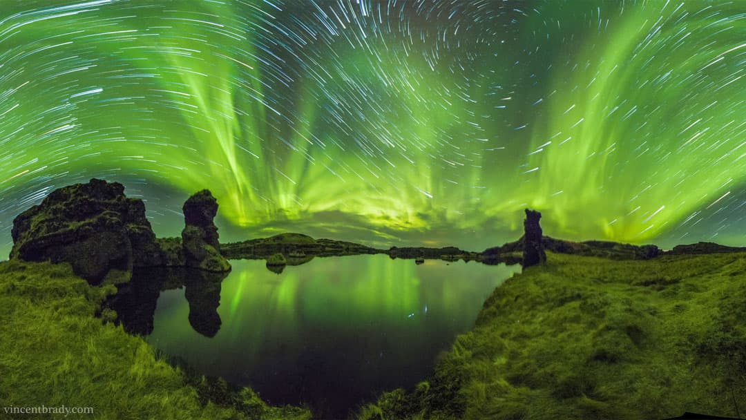 APOD: Auroras and Star Trails over Iceland - May 18, 2015