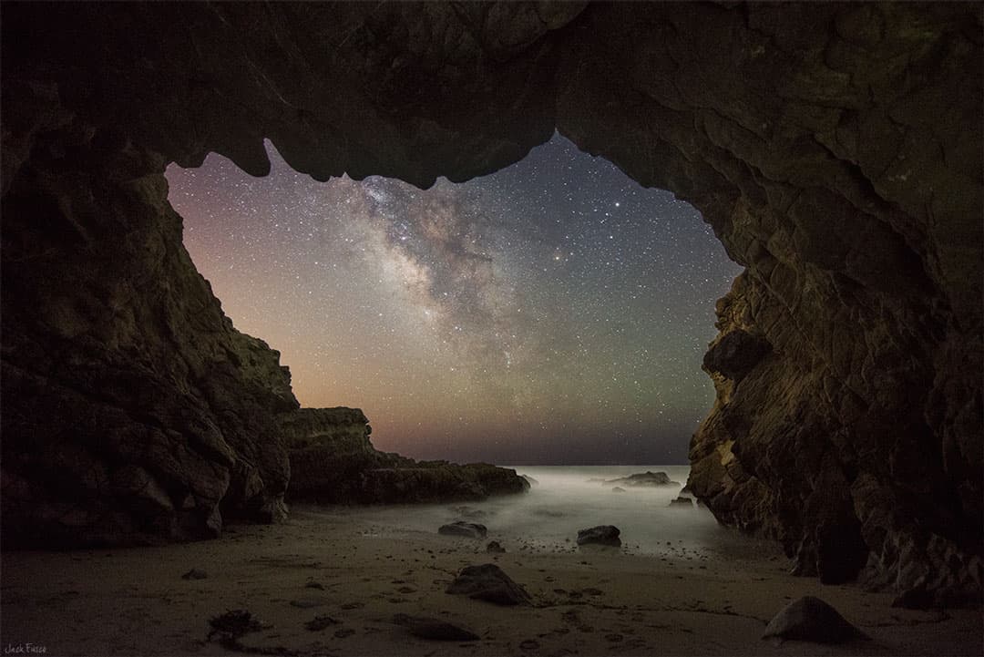 APOD: The Milky Way from a Malibu Sea Cave - July 7, 2015