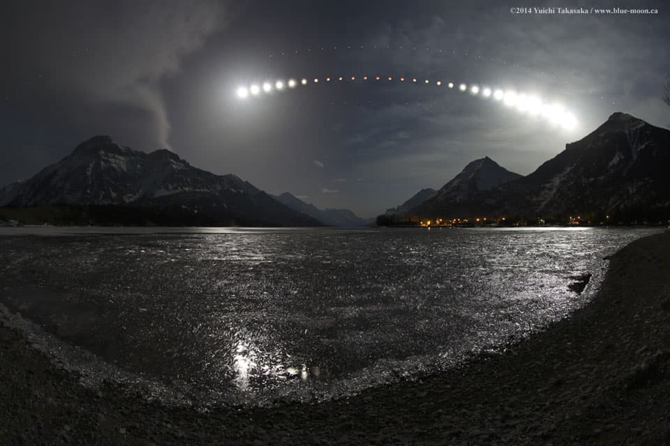APOD: Total Lunar Eclipse over Waterton Lake - September 28, 2015