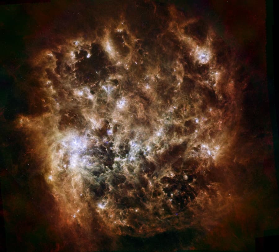 APOD: Infrared Portrait of the Large Magellanic Cloud - January 14, 2016