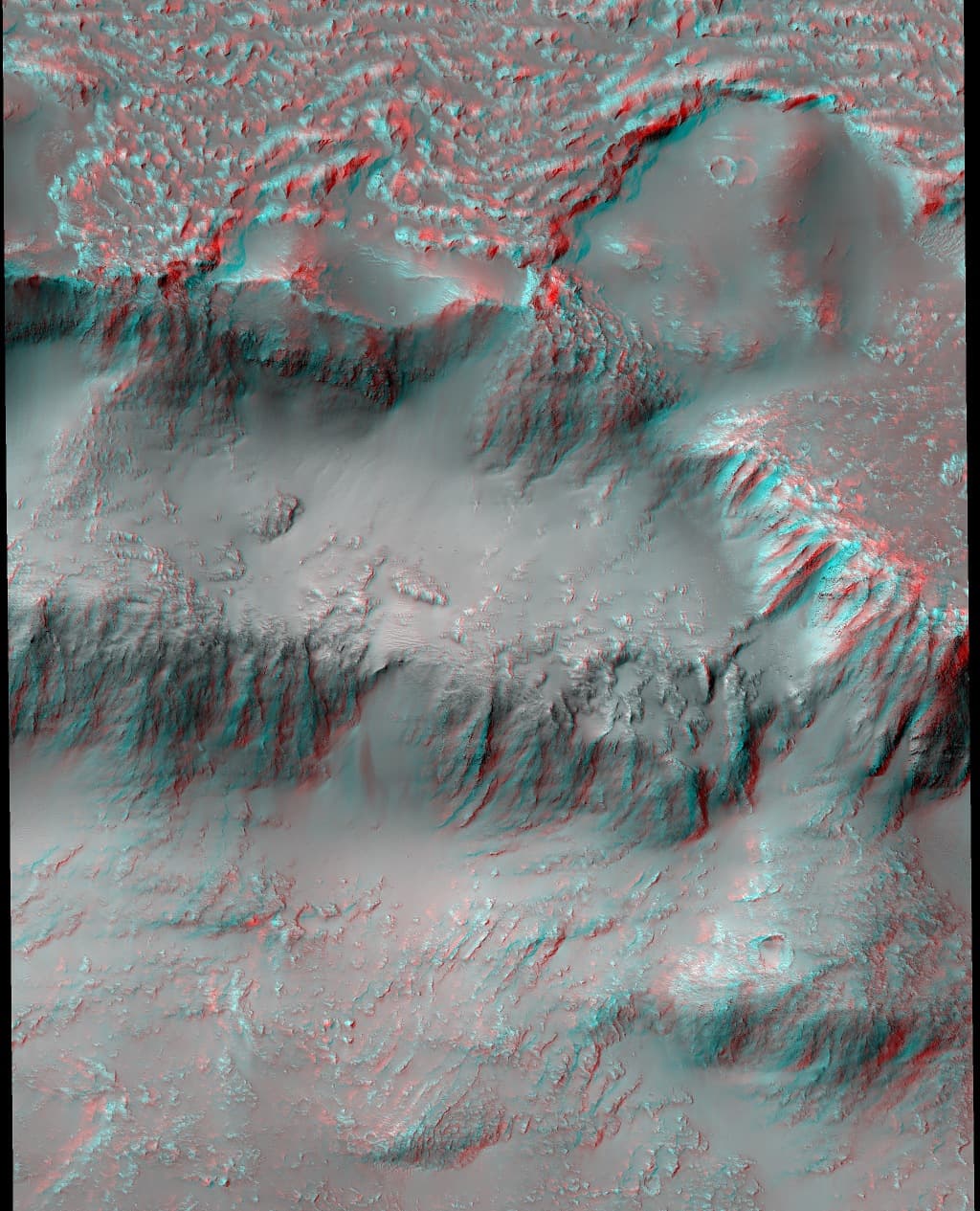 APOD: 3D Lava Falls of Mars - July 1, 2017