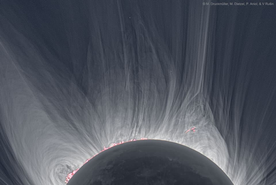 APOD: Detailed View of a Solar Eclipse Corona - August 13, 2017