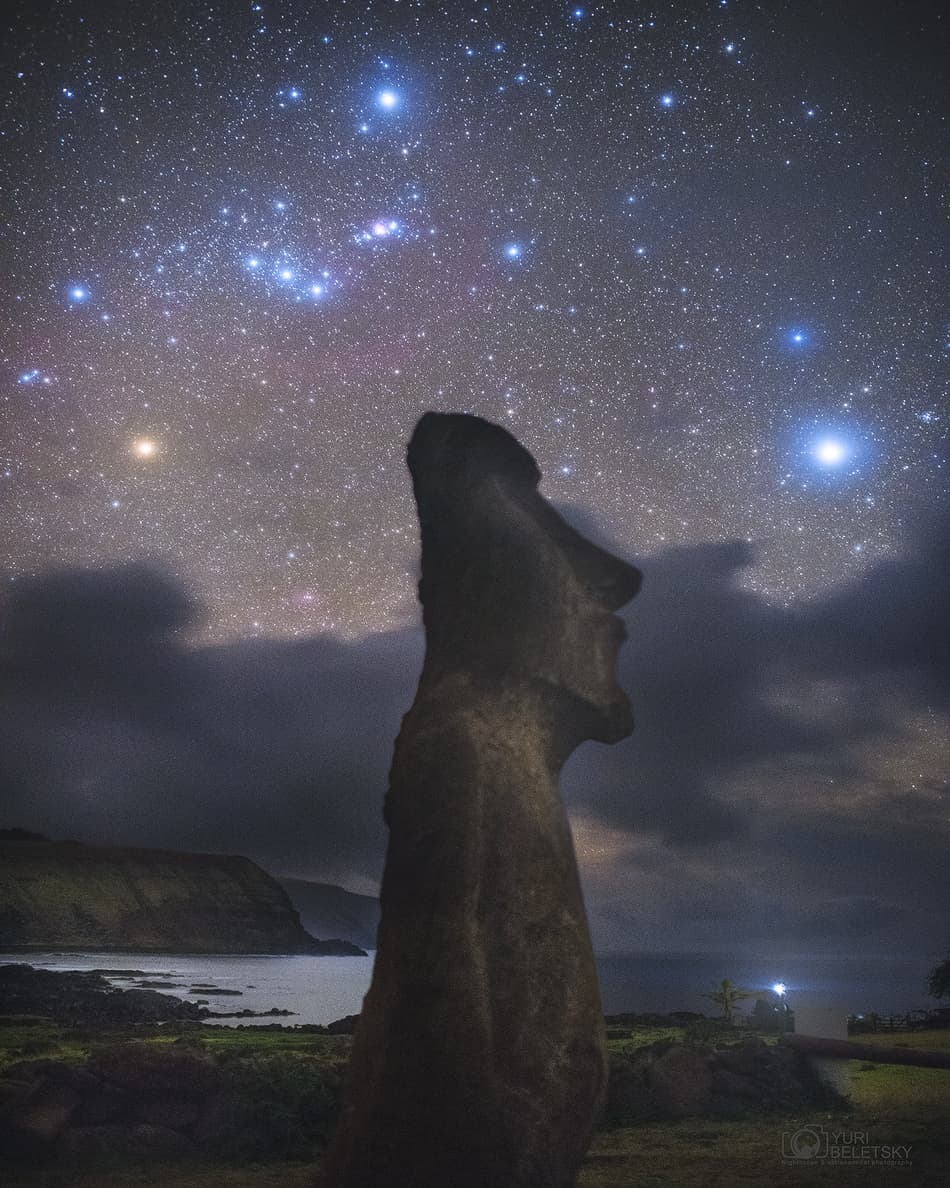 APOD: Orion above Easter Island - September 18, 2017
