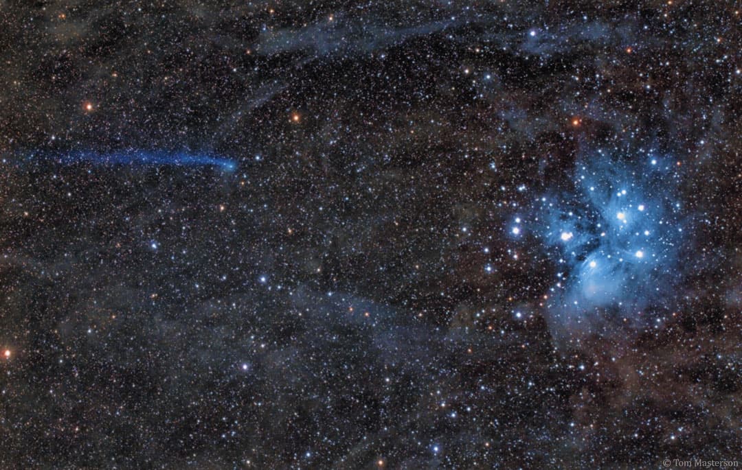 APOD: Blue Comet Meets Blue Stars - February 12, 2018