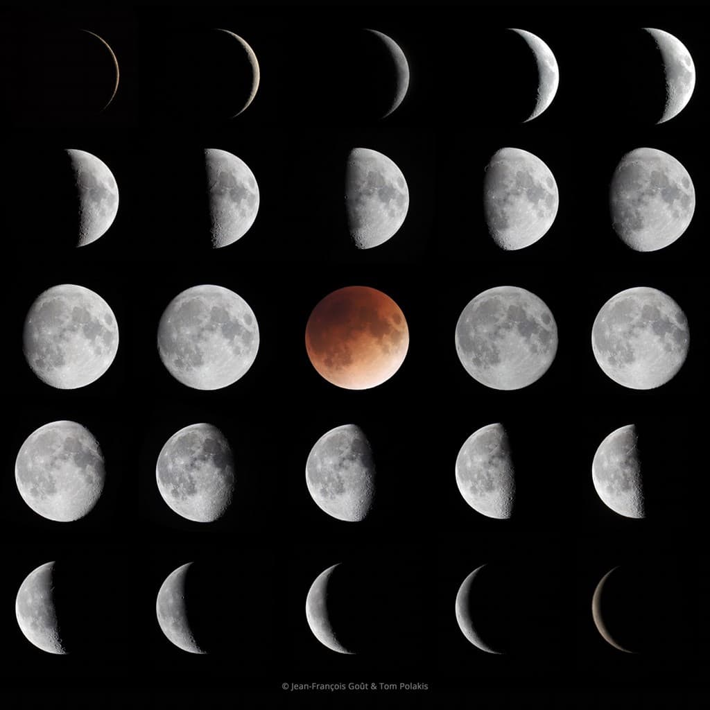 APOD: Phases of the Moon - March 10, 2018