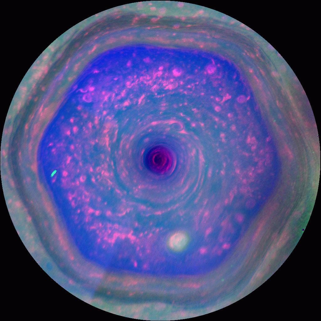 APOD: Saturn's North Polar Hexagon - September 7, 2018