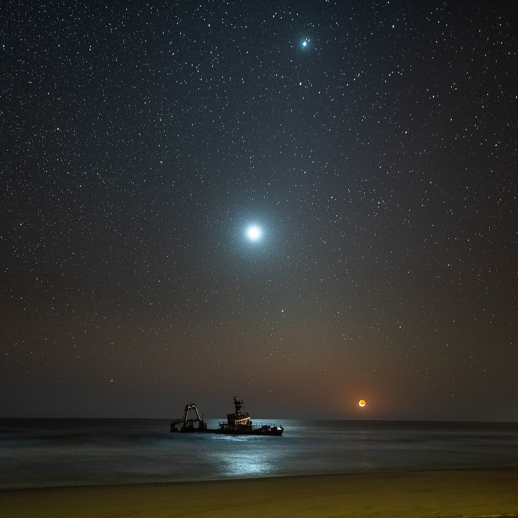 APOD: Shipwreck at Moonset - November 24, 2018