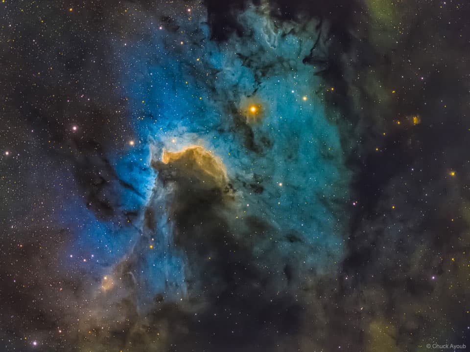 APOD: The Cave Nebula in Hydrogen, Oxygen, and Sulfur - November 14, 2018