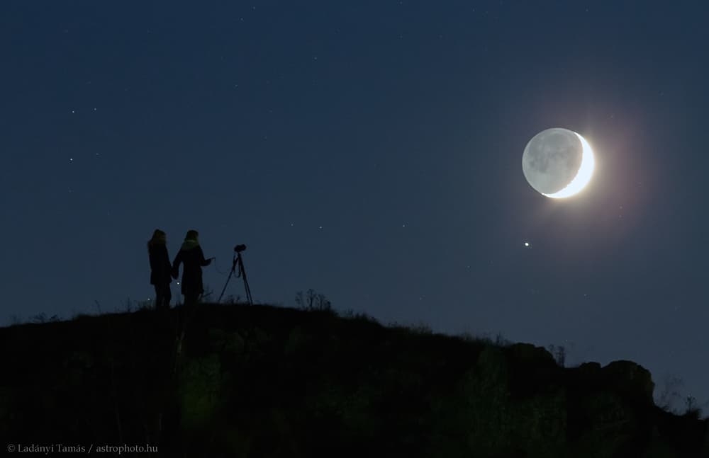 APOD: The Hill, The Moon, and Saturn - November 16, 2018