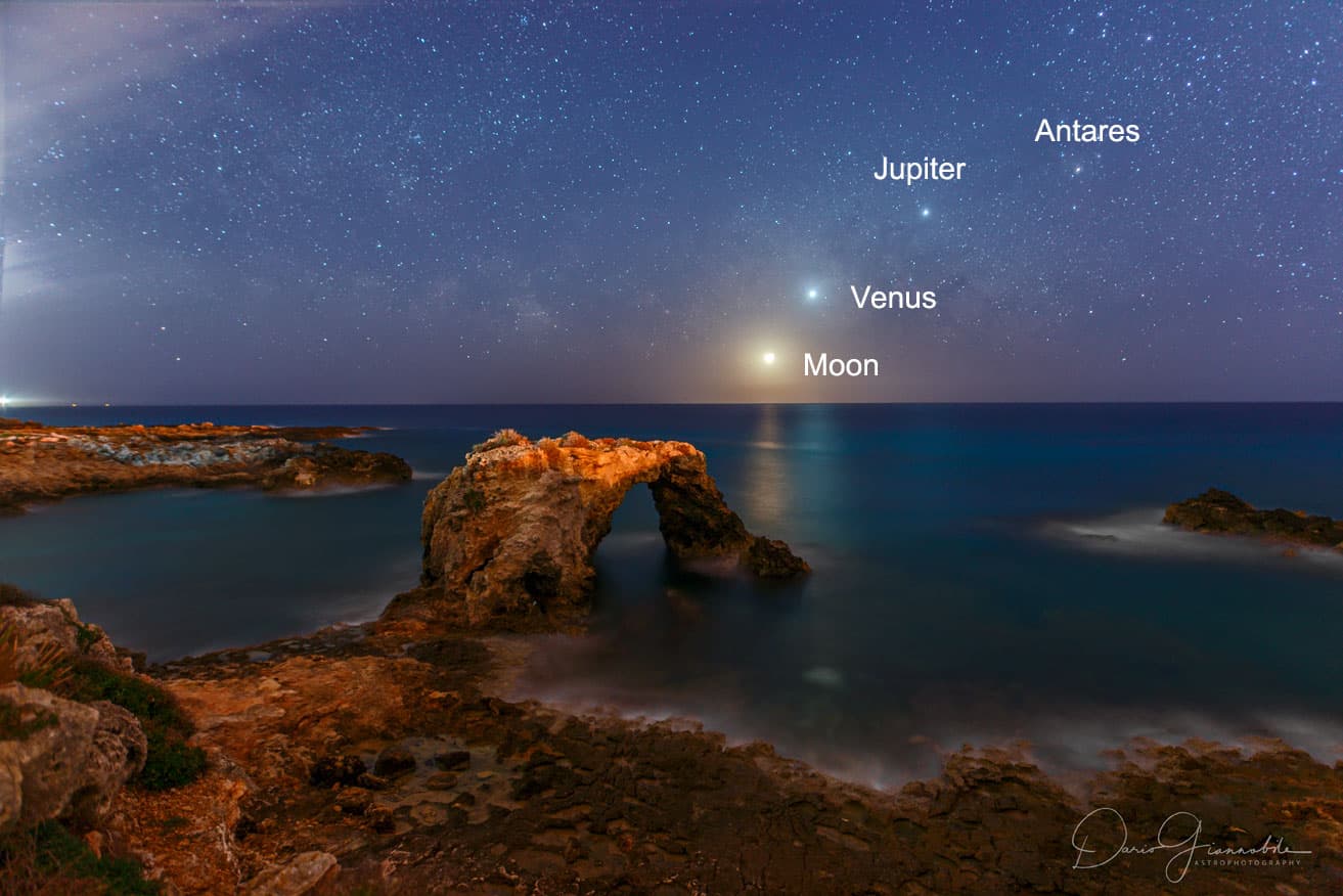 APOD: Celestial Alignment over Sicilian Shore - March 4, 2019