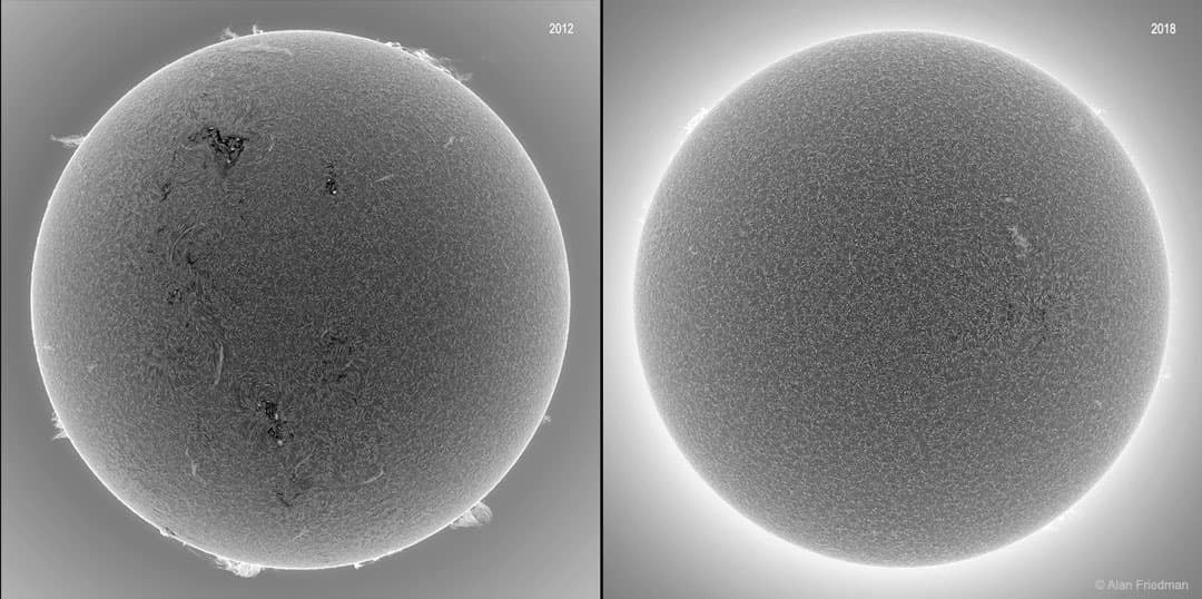 APOD: A February without Sunspots - March 6, 2019