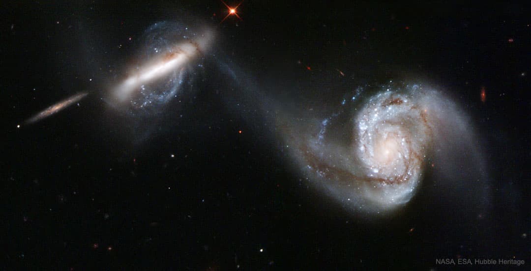 APOD: Arp 87: Merging Galaxies from Hubble - August 11, 2019