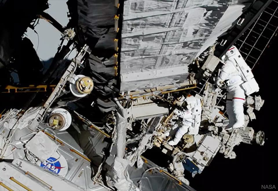 APOD: All Female Spacewalk Repairs Space Station - October 19, 2019