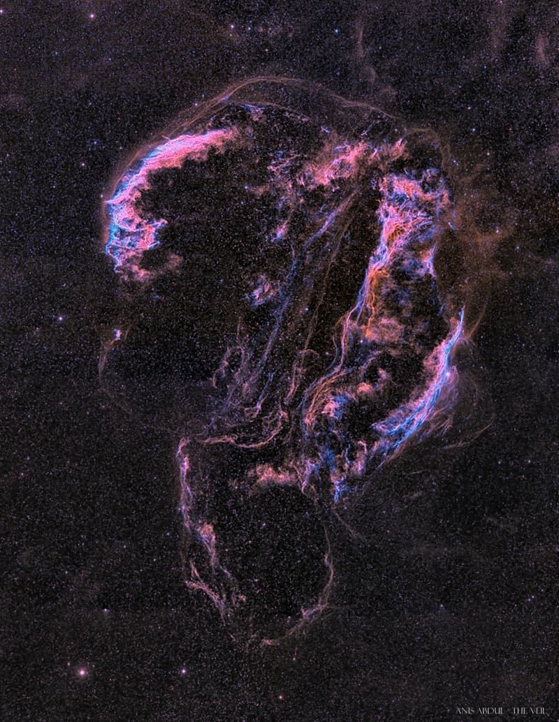 APOD: The Ghostly Veil Nebula - October 31, 2019