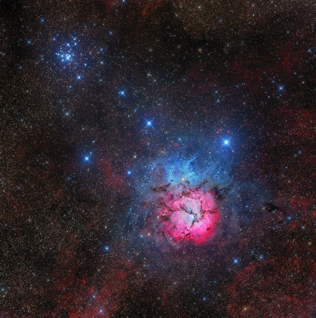 APOD: Messier 20 and 21 - December 30, 2019