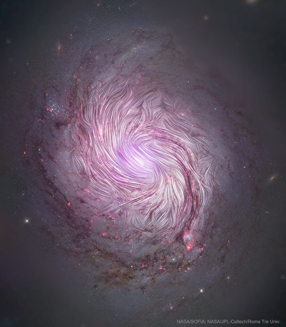 NASA APOD December 16, 2019: The Magnetic Fields of Spiral Galaxy M77