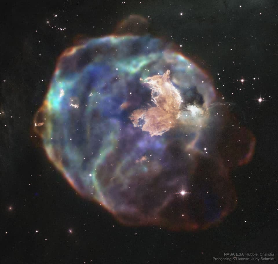 APOD: N63A: Supernova Remnant in Visible and X-ray - December 11, 2019