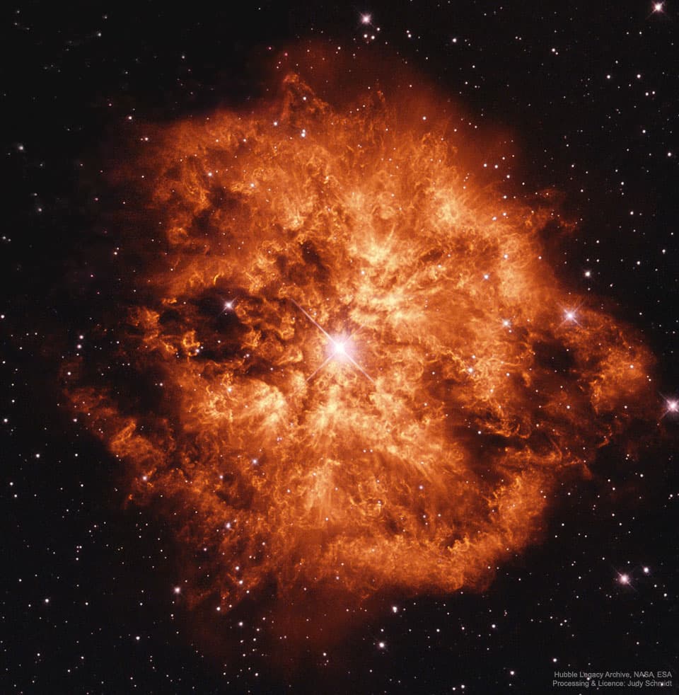 APOD: Wolf-Rayet Star 124: Stellar Wind Machine - March 8, 2020