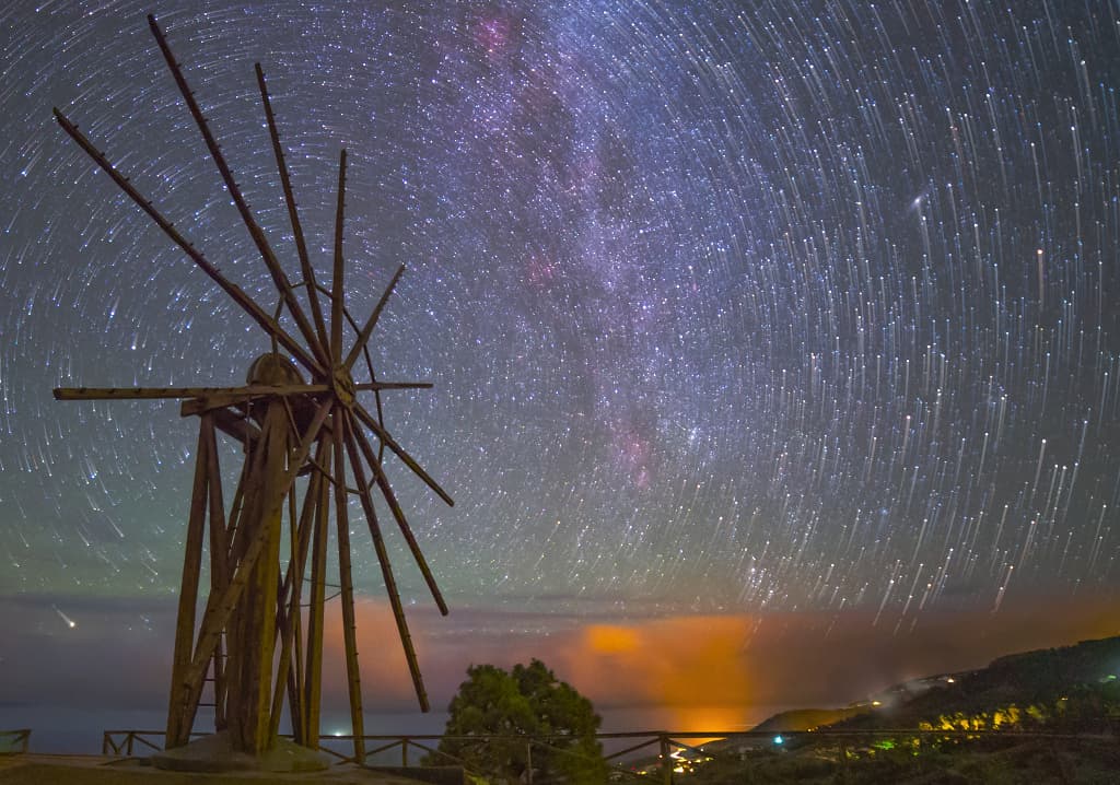 APOD: The Windmill and the Star Trails - April 17, 2020