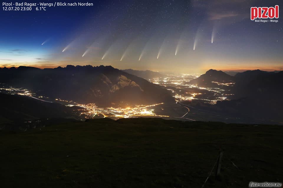 APOD: Comet NEOWISE over the Swiss Alps - July 15, 2020