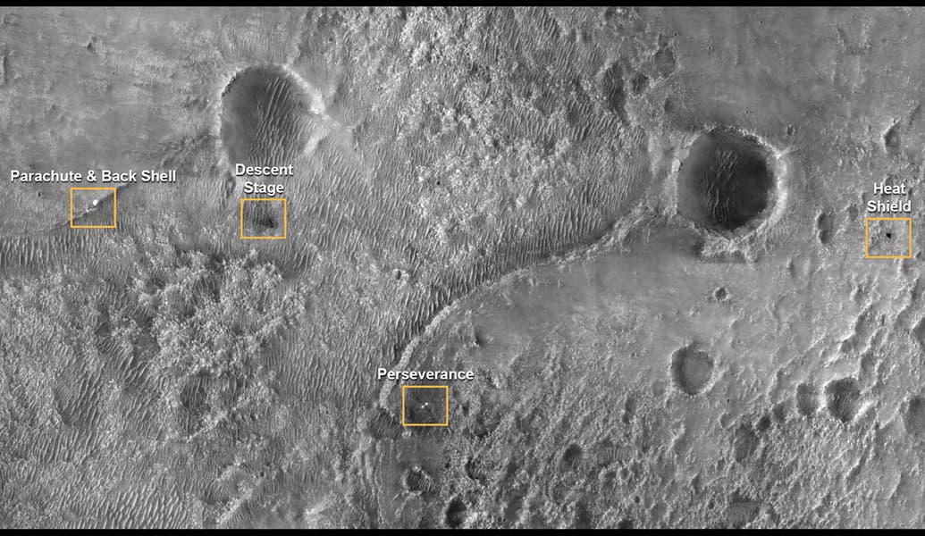 APOD: Perseverance Landing Site from Mars Reconnaissance Orbiter - February 27, 2021