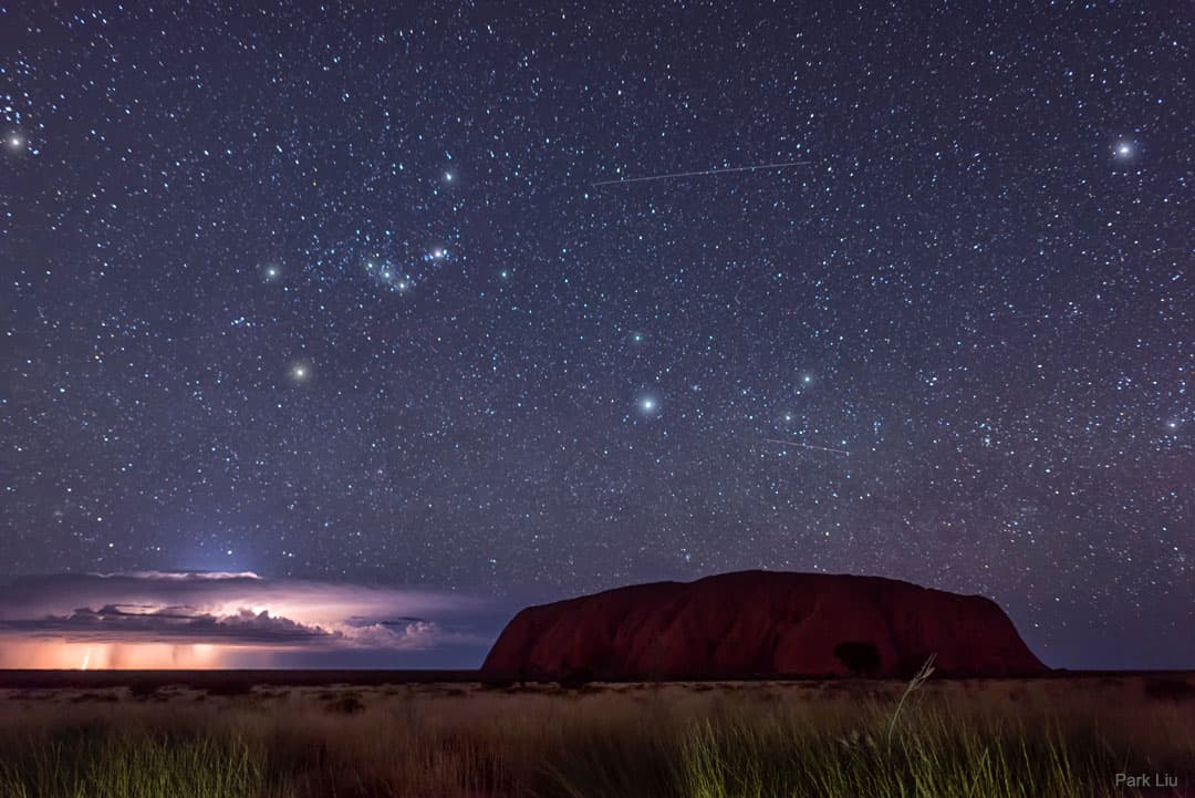APOD: Lightning and Orion Beyond Uluru - May 11, 2021