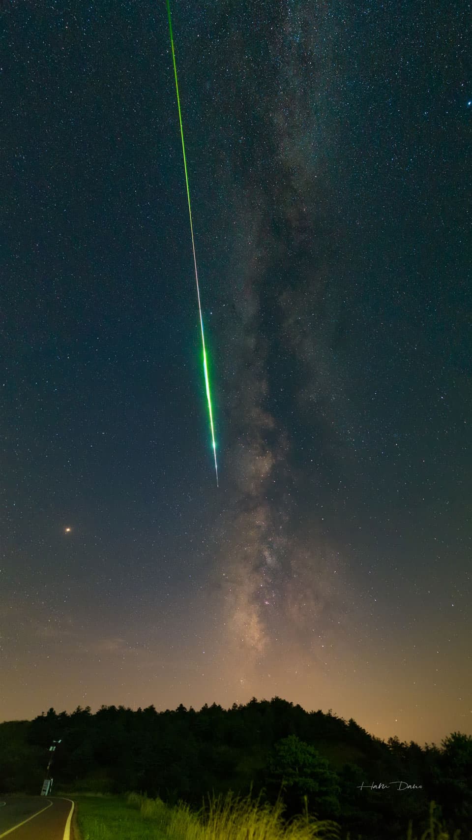 APOD: A Perseid Fireball and the Milky Way - August 3, 2021