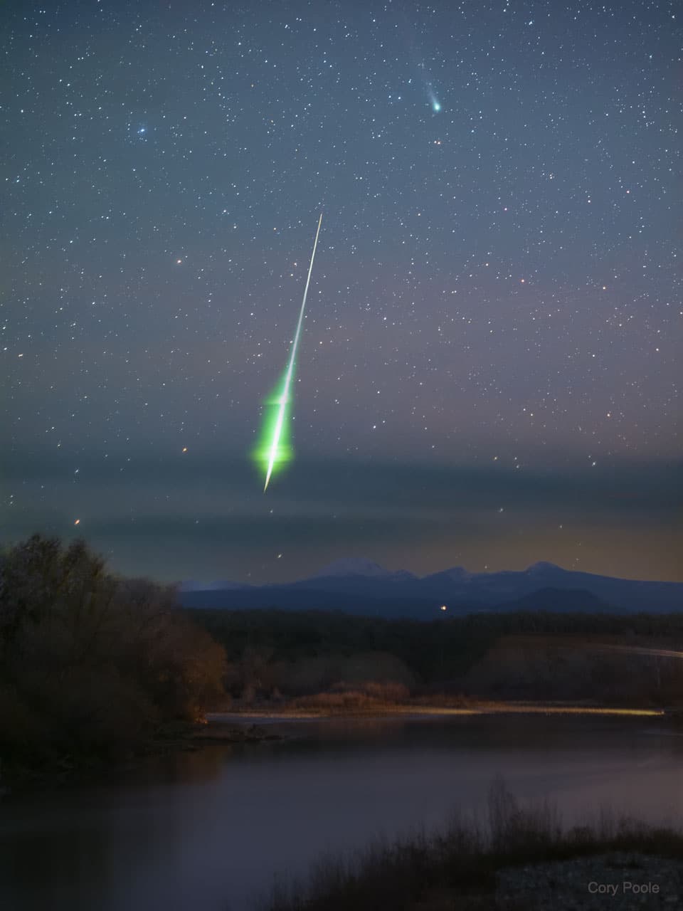 APOD: The Comet and the Fireball - December 20, 2021