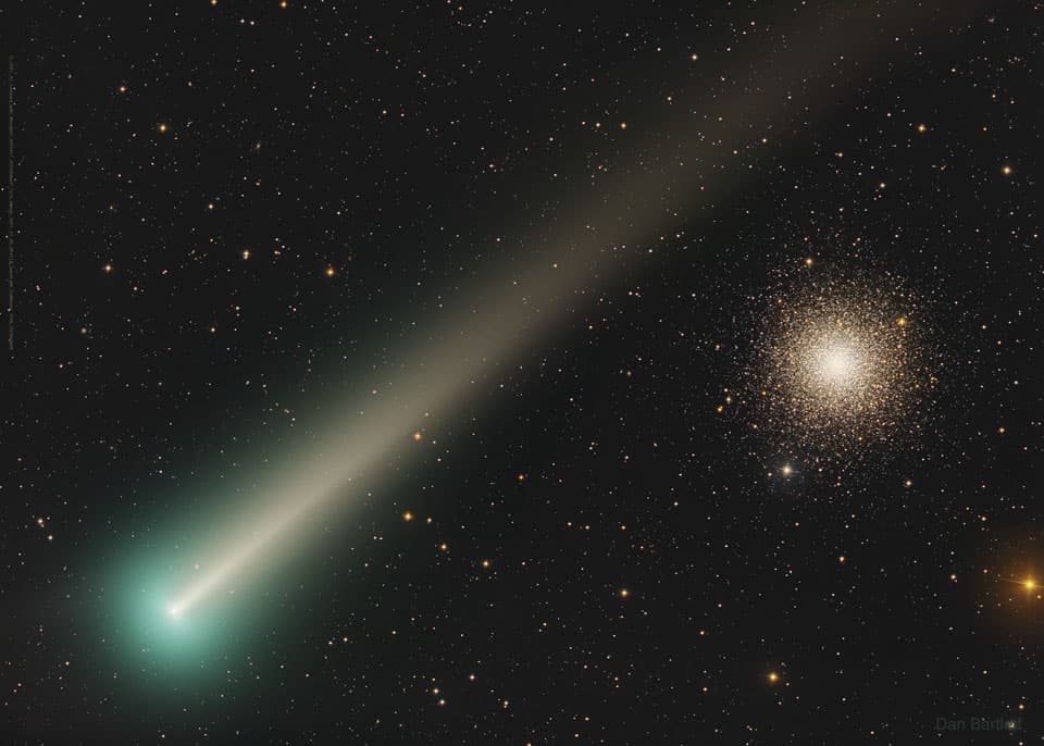 NASA APOD December 12, 2021: Comet Leonard Before Star Cluster M3