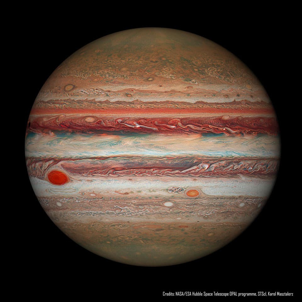 APOD: Hubble's Jupiter and the Shrinking Great Red Spot - January 9, 2022