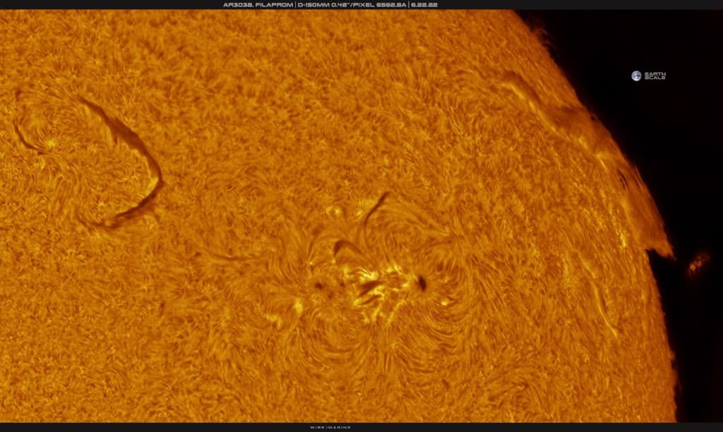 APOD: Filaprom on the Western Limb - June 24, 2022