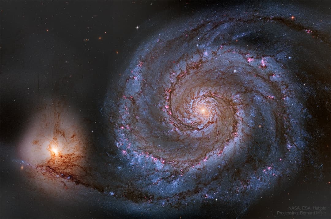 APOD: M51: The Whirlpool Galaxy from Hubble - June 13, 2022