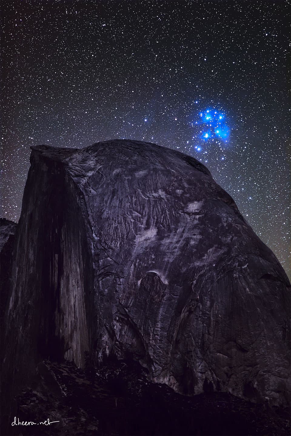 NASA APOD July 19, 2022: Pleiades over Half Dome