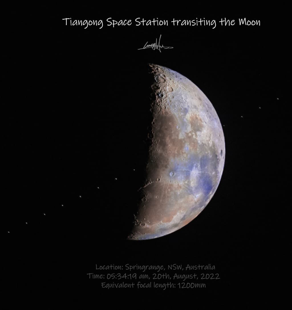 APOD: Tiangong Space Station Transits the Moon - August 25, 2022