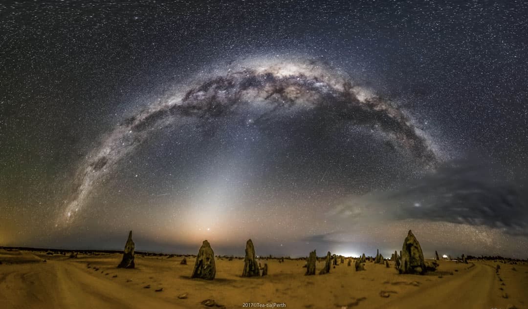 APOD: Milky Way and Zodiacal Light over Australian Pinnacles - October 23, 2022