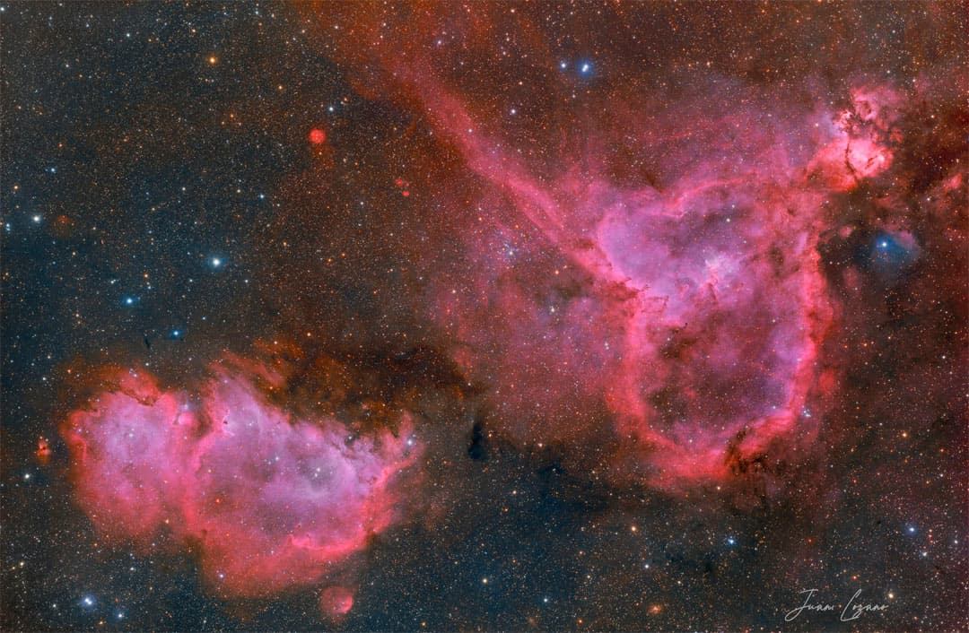 APOD: The Heart and Soul Nebulas - February 14, 2023