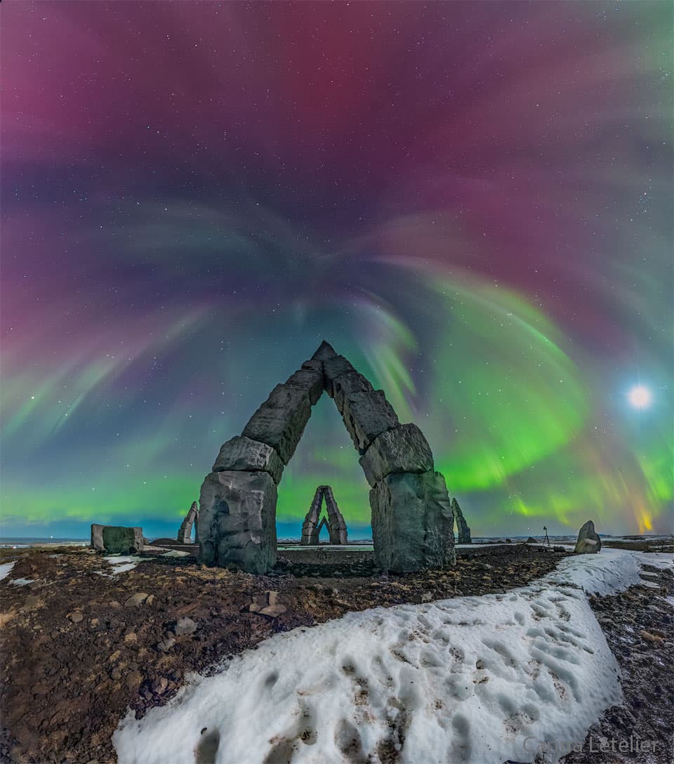 APOD: Aurora Over Arctic Henge - March 27, 2023