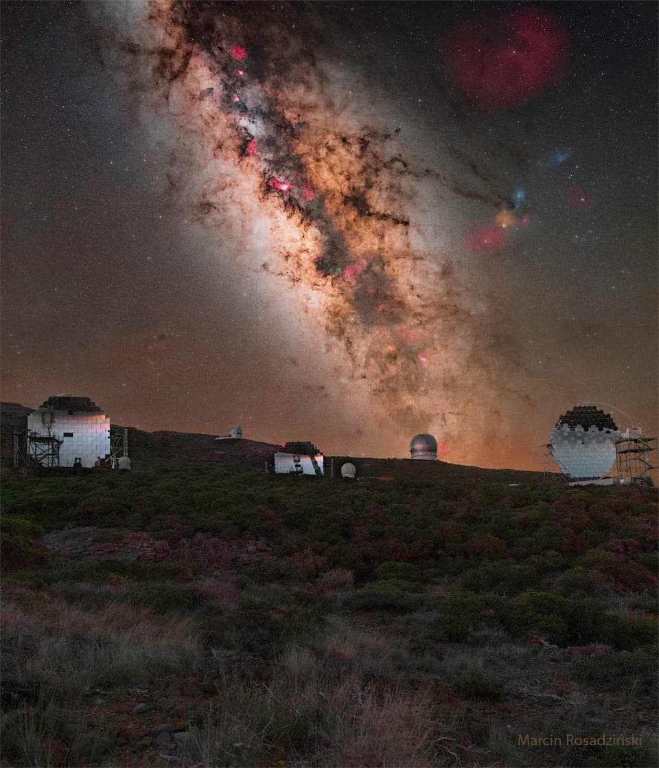 APOD: Milky Way above La Palma Observatory - July 18, 2023