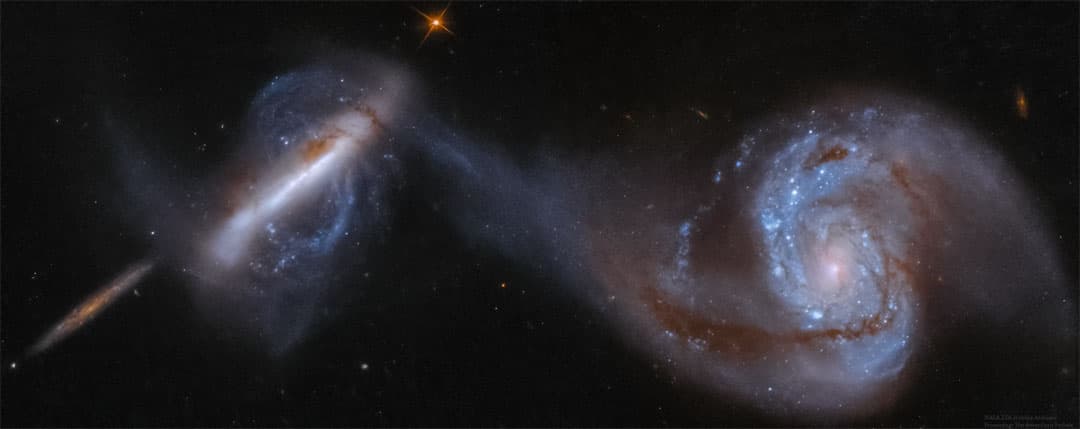 APOD: Arp 87: Merging Galaxies from Hubble - October 24, 2023