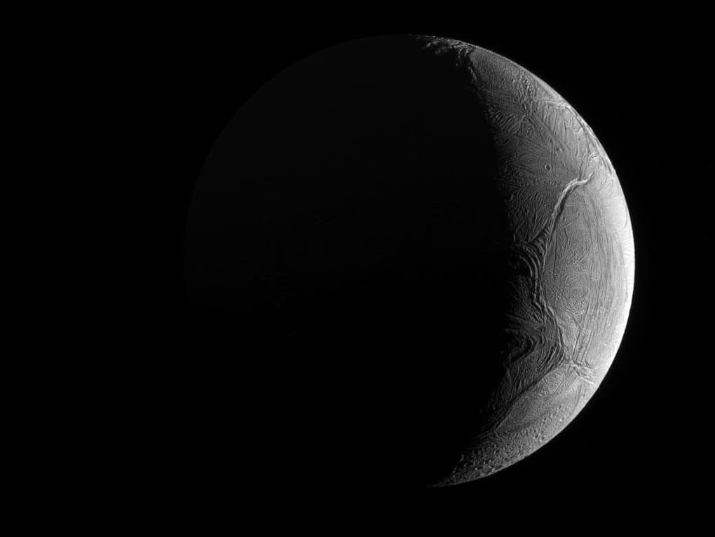 APOD: Crescent Enceladus - December 16, 2023