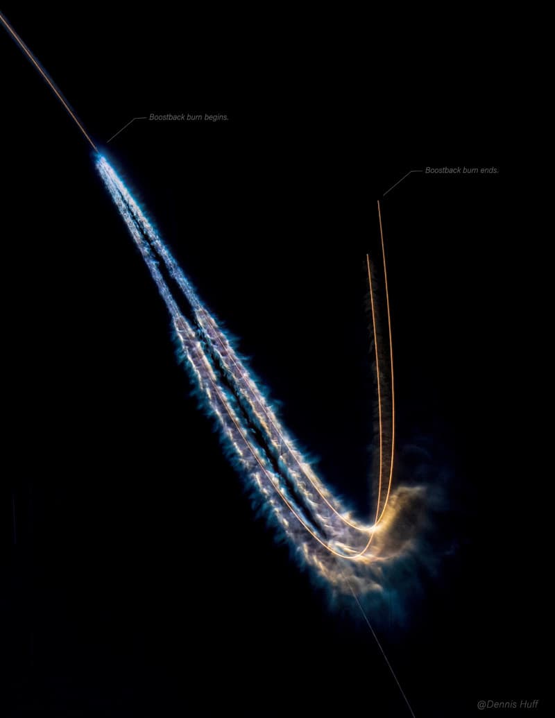 APOD: Falcon Heavy Boostback Burn - January 20, 2024