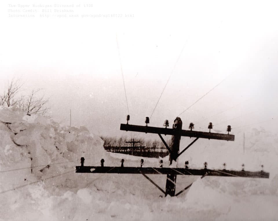 APOD: The Upper Michigan Blizzard of 1938 - January 21, 2024