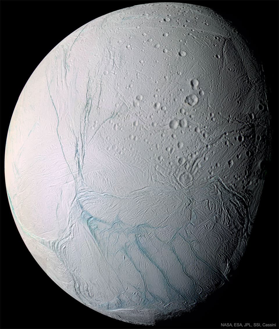 APOD: Fresh Tiger Stripes on Saturn's Enceladus - August 25, 2024